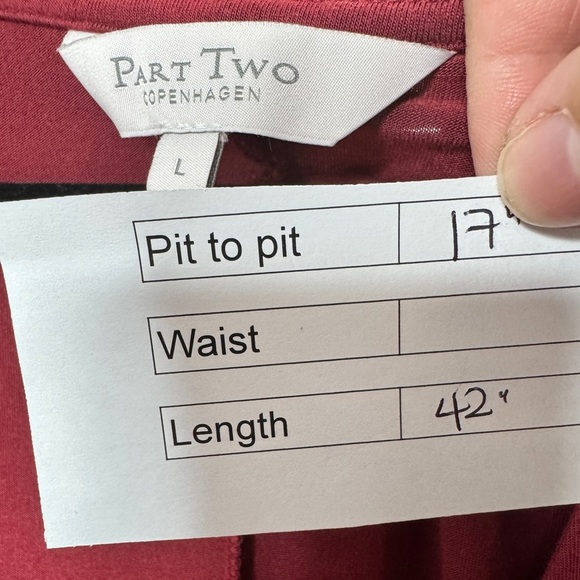 Part Two Copenhagen Laika Dress Burgundy - Picture 9 of 10